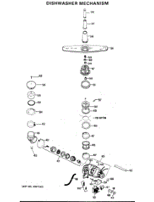 02 - Dishwasher Mechanism parts for Ge Dishwasher HDA460-05 from AppliancePartsPros.com