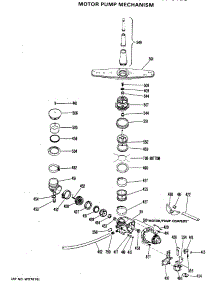 03 - Motor Pump Mechanism parts for Ge Dishwasher HDA465-01 from AppliancePartsPros.com