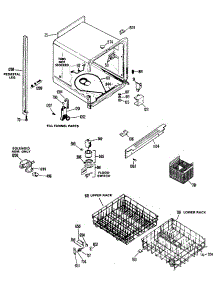 02 - Section2 parts for Ge Dishwasher HDA467K-01 from AppliancePartsPros.com