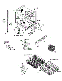 02 - Section2 parts for Ge Dishwasher HDA469M-02 from AppliancePartsPros.com