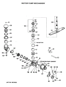 03 - Motor Pump Mechanism parts for Ge Dishwasher HDA477-02 from AppliancePartsPros.com
