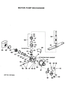 02 - Motor-Pump Mechanism parts for Ge Dishwasher HDA487-01BK from AppliancePartsPros.com