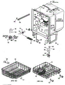 02 - Section2 parts for Ge Dishwasher HDA489M-25AW from AppliancePartsPros.com