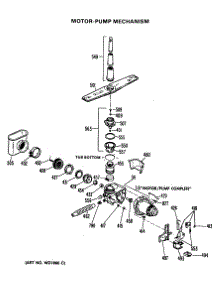 03 - Motor-Pump Mechanism parts for Ge Dishwasher HDA489P-35BA from AppliancePartsPros.com