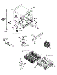 02 - Section2 parts for Ge Dishwasher HDA497K-01 from AppliancePartsPros.com