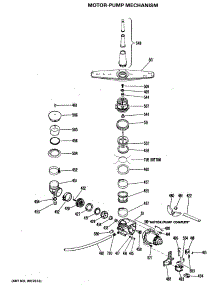 02 - Motor-Pump Mechanism parts for Ge Dishwasher HDA795-01 from AppliancePartsPros.com