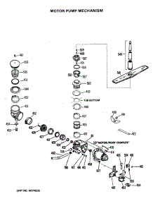 02 - Motor Pump Mechanism parts for Ge Dishwasher HDA795-03 from AppliancePartsPros.com