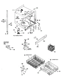 02 - Section2 parts for Ge Dishwasher HDA797-02BA from AppliancePartsPros.com