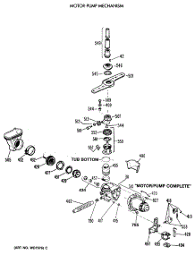 03 - Motor-Pump Mechanism parts for Ge Dishwasher HDA900V-61BA from AppliancePartsPros.com