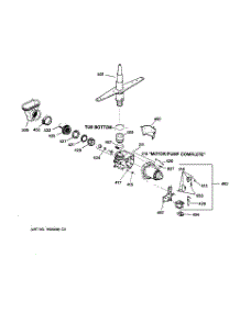 03 - Motor-Pump Mechanism parts for Ge Dishwasher HDA900X-72BA from AppliancePartsPros.com