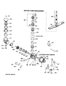 03 - Motor-Pump Mechanism parts for Ge Dishwasher HDA950G-01 from AppliancePartsPros.com