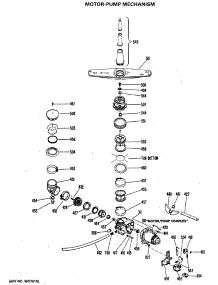03 - Motor-Pump Mechanism parts for Ge Dishwasher HDA965-05 from AppliancePartsPros.com