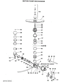 03 - Motor-Pump Mechanism parts for Ge Dishwasher HDA997-01 from AppliancePartsPros.com