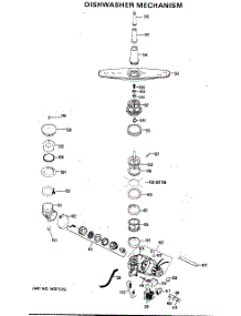 02 - Dishwasher Mechanism parts for Ge Dishwasher HDB720-05 from AppliancePartsPros.com