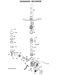 02 - Dishwasher Mechanism parts for Ge Dishwasher HDB721-01 from AppliancePartsPros.com