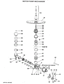 03 - Motor Pump Mechanism parts for Ge Dishwasher HDB827-01 from AppliancePartsPros.com