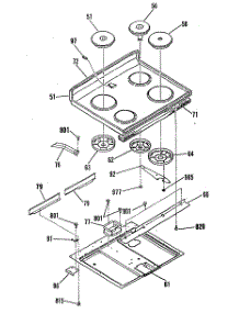 05 - Section5 parts for Ge Range JB553GM3 from AppliancePartsPros.com
