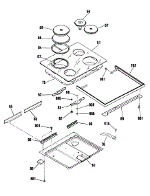 02 - Section2 parts for Ge Range JB571GM1 from AppliancePartsPros.com