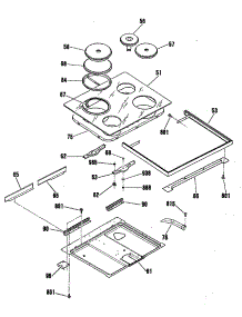 02 - Section2 parts for Ge Range JB571GM4 from AppliancePartsPros.com