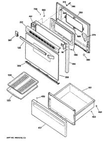 03 - Section3 parts for Ge Range JBC17GV1 from AppliancePartsPros.com