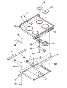 02 - Section2 parts for Ge Range JBP29GM4AD from AppliancePartsPros.com
