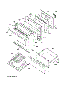 03 - Door & Drawer Parts parts for Ge Range JBP65GS1AD from AppliancePartsPros.com