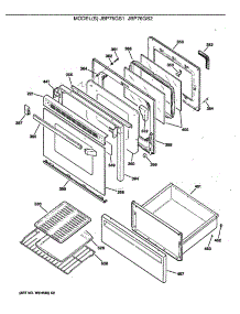 03 - Section3 parts for Ge Range JBP76GS2 from AppliancePartsPros.com
