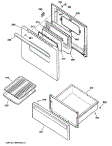 03 - Section3 parts for Ge Range JBS26S1 from AppliancePartsPros.com