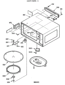 02 - Cavity Parts - A parts for Ge Microwave JE63T002 from AppliancePartsPros.com
