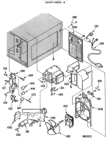 03 - Cavity Parts - B parts for Ge Microwave JE63T002 from AppliancePartsPros.com