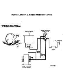 02 - Microwave Oven parts for Ge Microwave JEM4001 from AppliancePartsPros.com