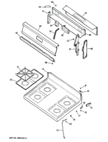 02 - Section2 parts for Ge Range JGBC12GEN2 from AppliancePartsPros.com