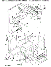 02 - 30`` Gas Free Standing Range - Standing Pilot Ignition parts for Ge Range JGBC16GPH3 from AppliancePartsPros.com