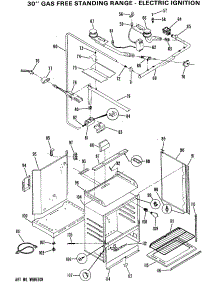 02 - 30`` Gas Free Standing Range - Electric Ignition parts for Ge Range JGBC17GEH3 from AppliancePartsPros.com