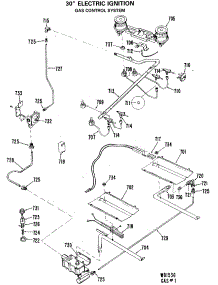 04 - 30`` Electric Ignition parts for Ge Range JGBP24GEJ5 from AppliancePartsPros.com