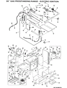 02 - 30`` Gas Freestanding Range - Electric Ignition parts for Ge Range JGBP26GEH3 from AppliancePartsPros.com