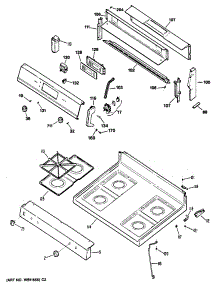 02 - Section2 parts for Ge Range JGBP26WEV2WW from AppliancePartsPros.com