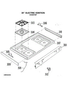 02 - 30`` Electric Ignition parts for Ge Range JGBP28GEL2 from AppliancePartsPros.com