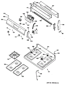 02 - Section2 parts for Ge Range JGBP28GEV2WH from AppliancePartsPros.com