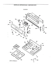 02 - Cooktop parts for Ge Range JGBP28GEV4WH from AppliancePartsPros.com