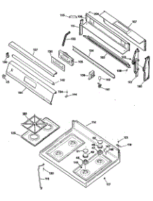 02 - Section2 parts for Ge Range JGBP35GEP1 from AppliancePartsPros.com
