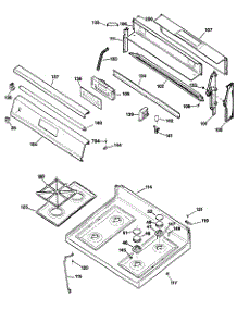 02 - Section2 parts for Ge Range JGBP35GEP2 from AppliancePartsPros.com