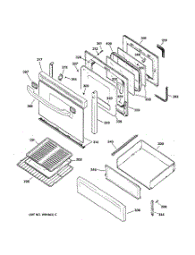 04 - Door & Drawer Parts parts for Ge Range JGBP86BEA2BB from AppliancePartsPros.com