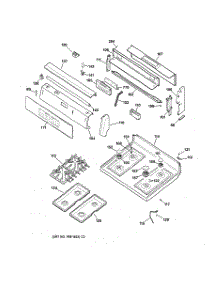 03 - Control Panel & Cooktop parts for Ge Range JGBP86WEA2WW from AppliancePartsPros.com