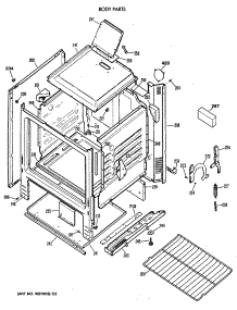 03 - Body Parts parts for Ge Range JGBS03PV2WH from AppliancePartsPros.com