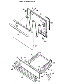 02 - Ddoor & Drawer Parts parts for Ge Range JGBS04PV2WH from AppliancePartsPros.com