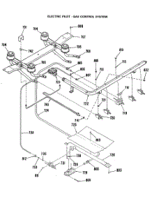 05 - Electric Pilot-Gas Control System parts for Ge Range JGBS15GPK1 from AppliancePartsPros.com