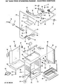 02 - 30`` Gas Free Standing Range - Electric Ignition parts for Ge Range JGBS16GEH3 from AppliancePartsPros.com