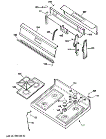 02 - Section2 parts for Ge Range JGBS16GEP1 from AppliancePartsPros.com