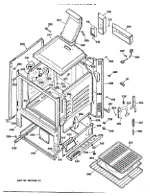 02 - Section2 parts for Ge Range JGBS16GEP3 from AppliancePartsPros.com